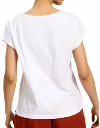 Women's Anthea Floral Embroidered Top in White