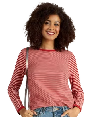 Women's Clara Sparkle Long Sleeve T-Shirt in Red Multi