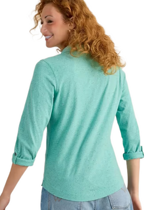 Women's Annie Pocket Jersey Shirt in Bright Blue
