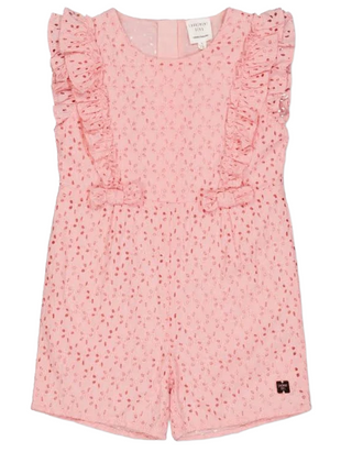Carrement Beau Girl's Broderie Frilly Babysuit Romper in Pink