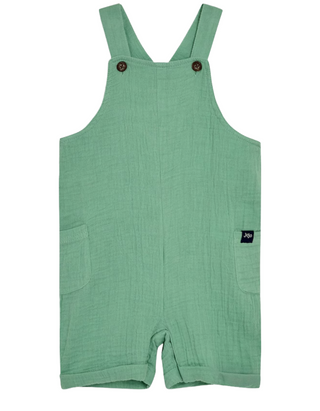 Jojo Maman Bebe Kids' 1-Piece Cheesecloth Dungarees in Green