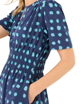 Women's  Liv Indigo Mini Spot Jersey Dress in Blue