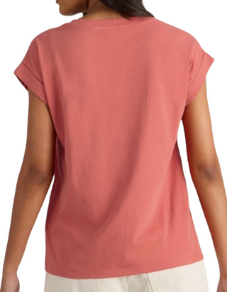Women's Short Sleeve Betty Broderie T-Shirt in Pink (Imperfect)