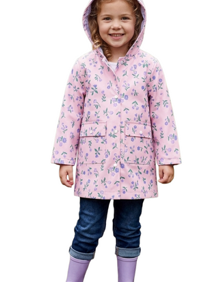 The Beaufort Bonnet Company Liquid Sunshine Slicker Raincoat in Tuxedo Park Tulips