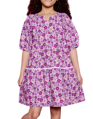 Bisby Girls' Woven Madaket Dress in Pink Petal