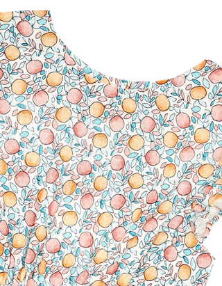 Jojo Maman Bebe Girls' Apple & Peach Floral Playsuit in Pink