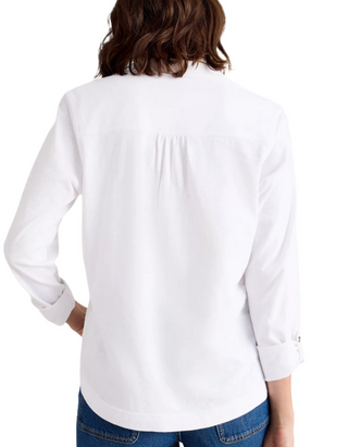 Women's Allie Long Sleeve Jersey Shirt in Brilliant White