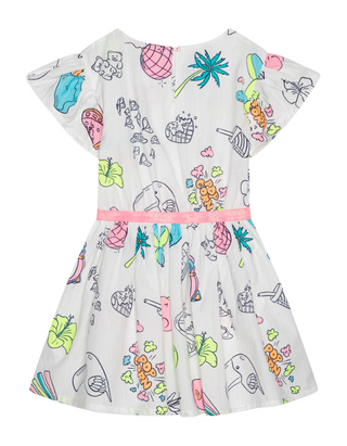 Billieblush Girls' Printed Doddle Day Dress Multicoloured