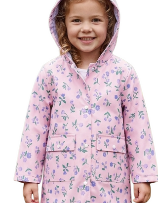 The Beaufort Bonnet Company Liquid Sunshine Slicker Raincoat in Tuxedo Park Tulips