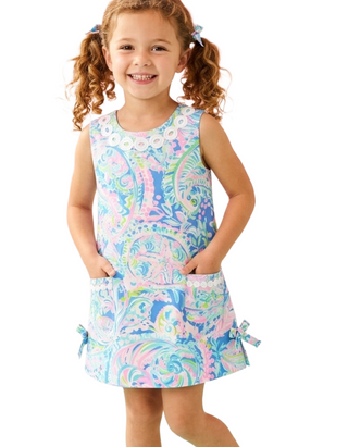 Lilly Pulitzer Girls' Little Lilly Classic Shift Dress in Paisley Multicolour