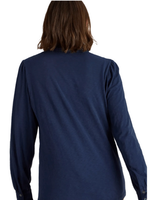 Women's Long Sleeve Jessica Cotton Shirt in Blue