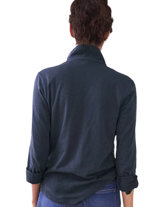 Women's Long Sleeve Annie Jersey Shirt in Solid Navy