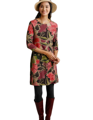 Women’s Starshine Organic Cotton Printed Jersey Dress in Pink