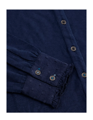 Women's Long Sleeve Jessica Cotton Shirt in Blue