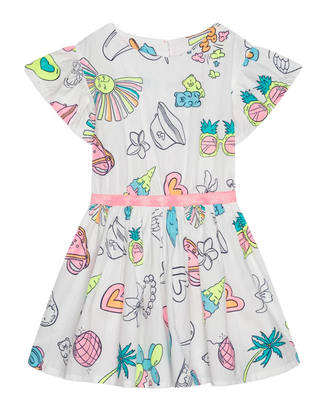 Billieblush Girls' Printed Doddle Day Dress Multicoloured