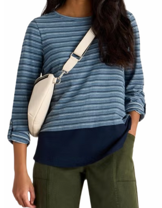 Women's Striped Jenny Jersey Tunic in Blue Mix