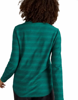 Women's Clara Long Sleeve Stripe T-Shirt in Green