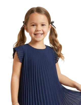 Beaufort Bonnet Company Girls' Piper Pleated Dress in Nantucket Navy