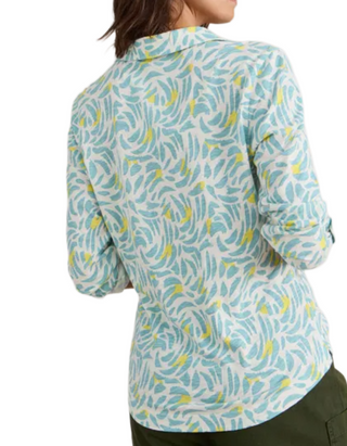 Women's Annie Jersey Stroke Printed Shirt in White Mix