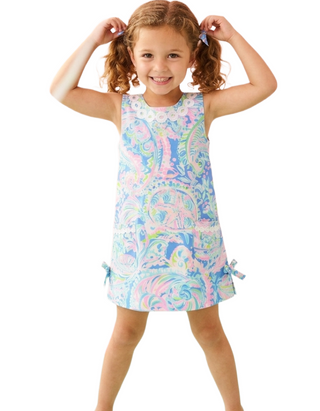 Lilly Pulitzer Girls' Little Lilly Classic Shift Dress in Paisley Multicolour