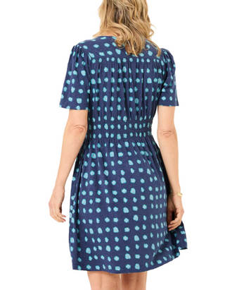 Women's  Liv Indigo Mini Spot Jersey Dress in Blue