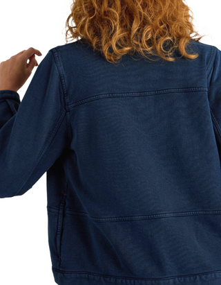 Women's Utility Camille Jersey Jacket in Mid Denim Blue