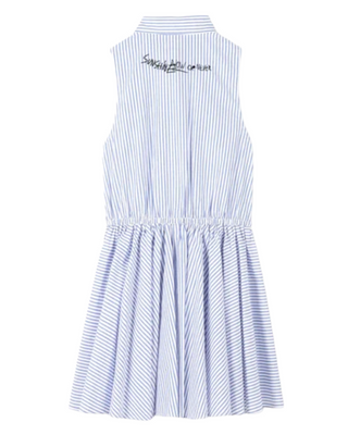 Zadig & Voltaire Girl's Striped Day Dress in Electric Blue
