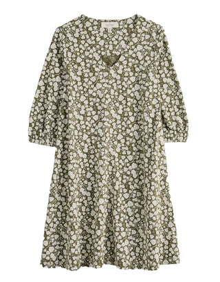 Women's Wave Wing 3/4 Sleeve Jersey Dress in Green