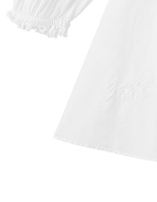 Zadig & Voltaire Girls' Cotton Ruffle Sleeve Woven Dress in White