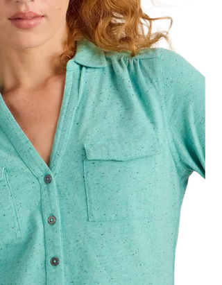 Women's Annie Pocket Jersey Shirt in Bright Blue