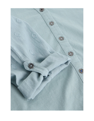 Women's Long Sleeve Cotton Mix Jersey Annie Shirt in Green