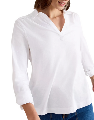 Women's Allie Long Sleeve Jersey Shirt in Brilliant White