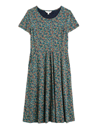 Women's Short Sleeve April Dress in Bijou Daisies Mix (IMPERFECT)