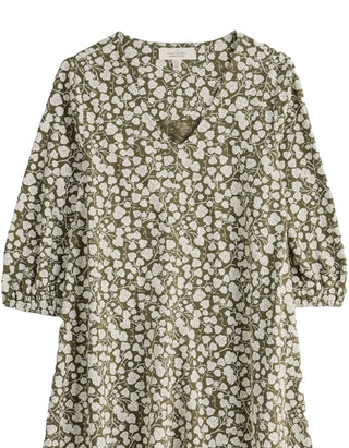 Women's Wave Wing 3/4 Sleeve Jersey Dress in Green