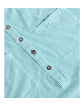 Women's Short Sleeve 100% Cotton Beth Jersey Blouse in Blue