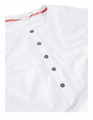 Women's Short Sleeve 100% Cotton Beth Jersey Blouse in Solid White