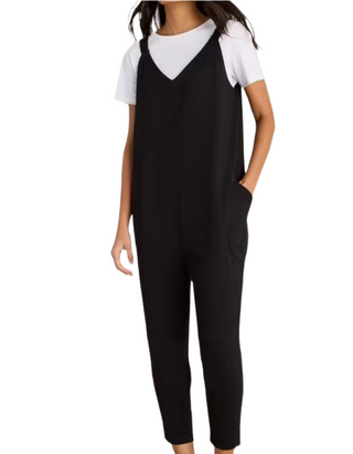 Women's Sleeveless Selina Jersey Jumpsuit in Pure Black
