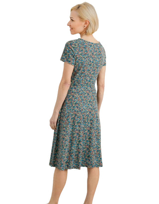 Women's Short Sleeve April Dress in Bijou Daisies Mix (IMPERFECT)