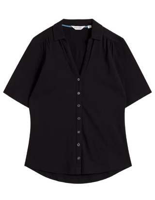 Women's Short Sleeve Annie Solid Jersey Shirt - Black