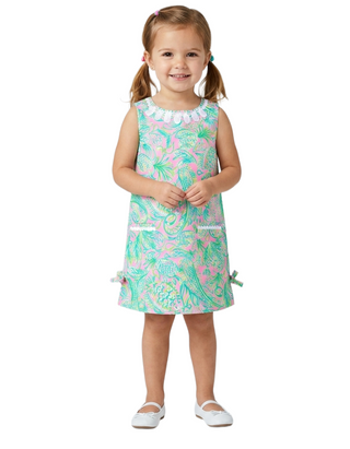 Lilly Pulitzer Girls' Little Lilly Classic Shift Dress in Green Mix