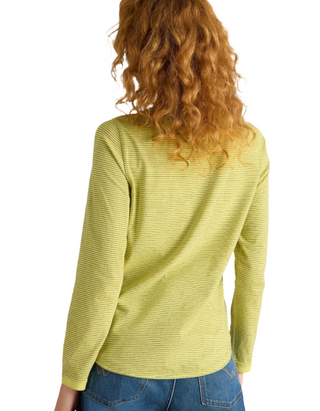 Women's Clara Embroidered Long Sleeve T-Shirt in Green Mix