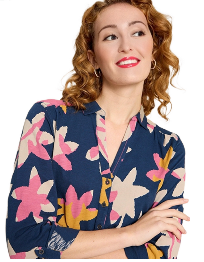 Women's Cotton Jersey Short Sleeve Wide Leg Rose Trails Jumpsuits in S ...