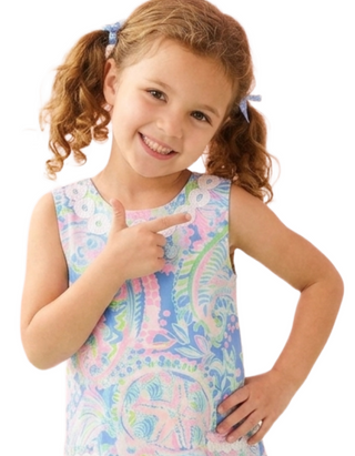 Lilly Pulitzer Girls' Little Lilly Classic Shift Dress in Paisley Multicolour