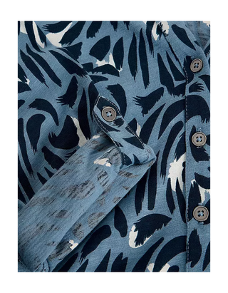 Women's Annie Jersey Stroke Printed Shirt in Blue  Mix