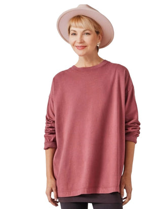 Women's Flo Oversized Long Sleeve Top in Pink