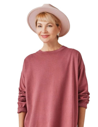 Women's Flo Oversized Long Sleeve Top in Pink