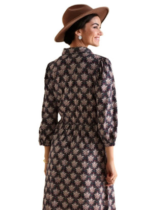 Women's Hazel Jersey Shirt Dress in Navy