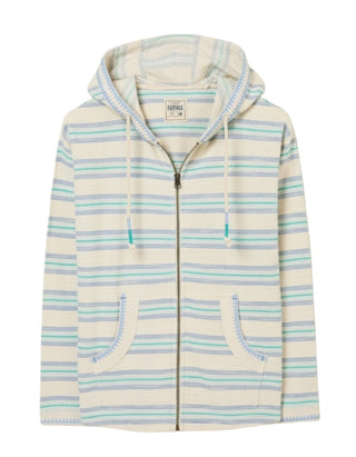Women's Ally Homespun Zip Through Hoodie in Ivory