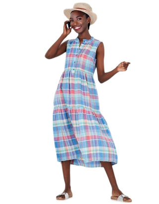 Women's Kaylee Null Pintuck Button Dress in Multicolour (Imperfect)