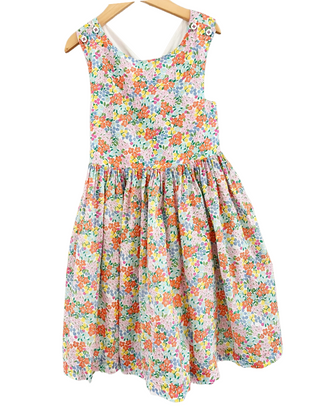 Mini Boden Girls' Floral Printed Crossback Dress in Multi Blossom